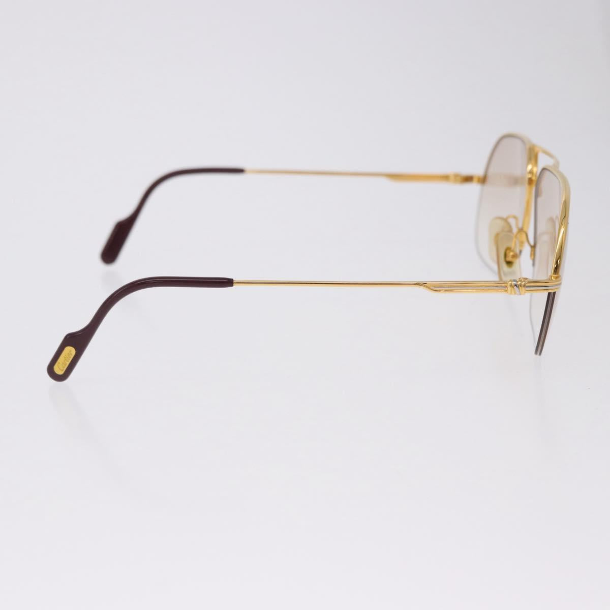 CARTIER Trinity Sunglasses metal Gold Auth am12402M