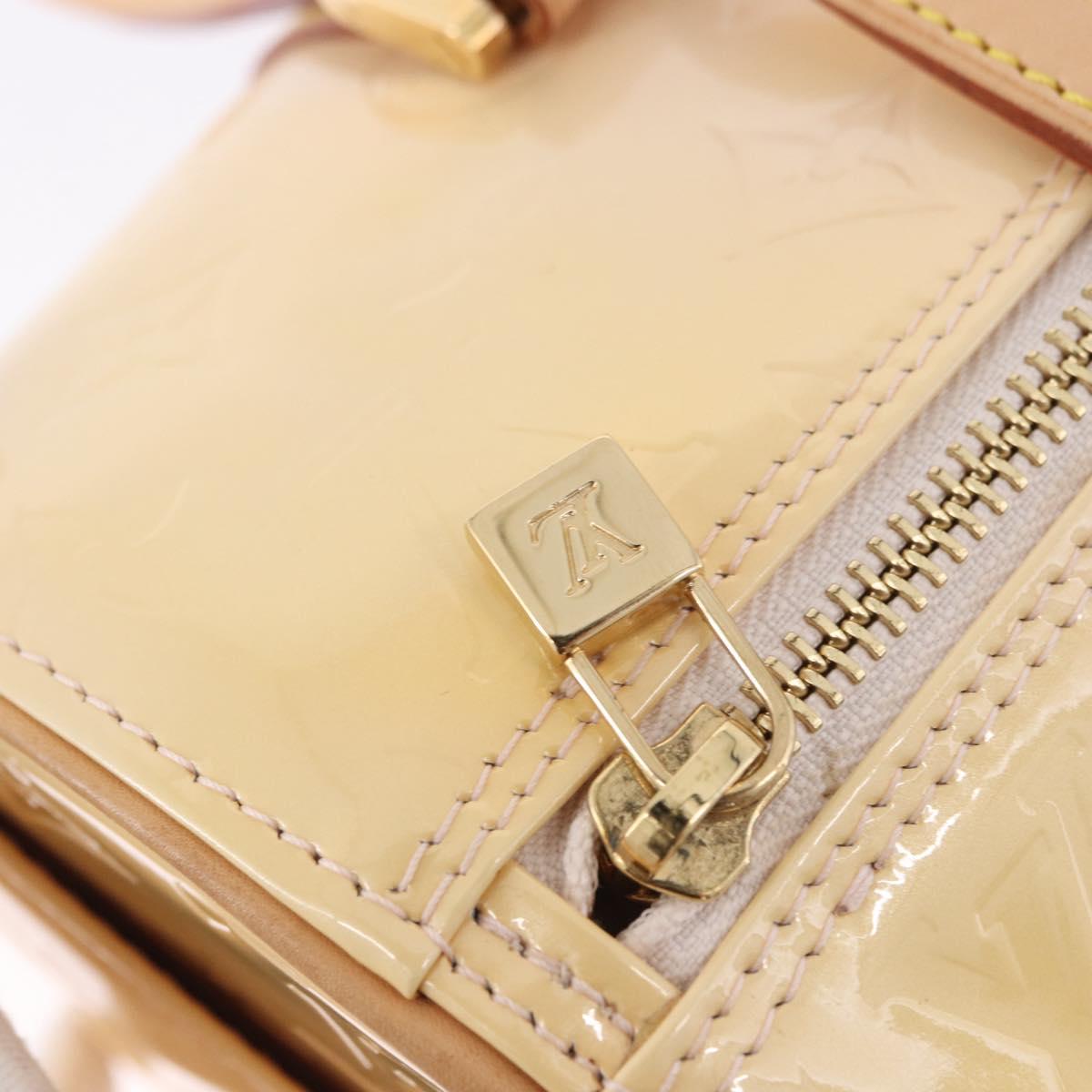 LOUIS VUITTON Monogram Vernis Bedford Hand Bag Beige M91006 LV Auth am12403V
