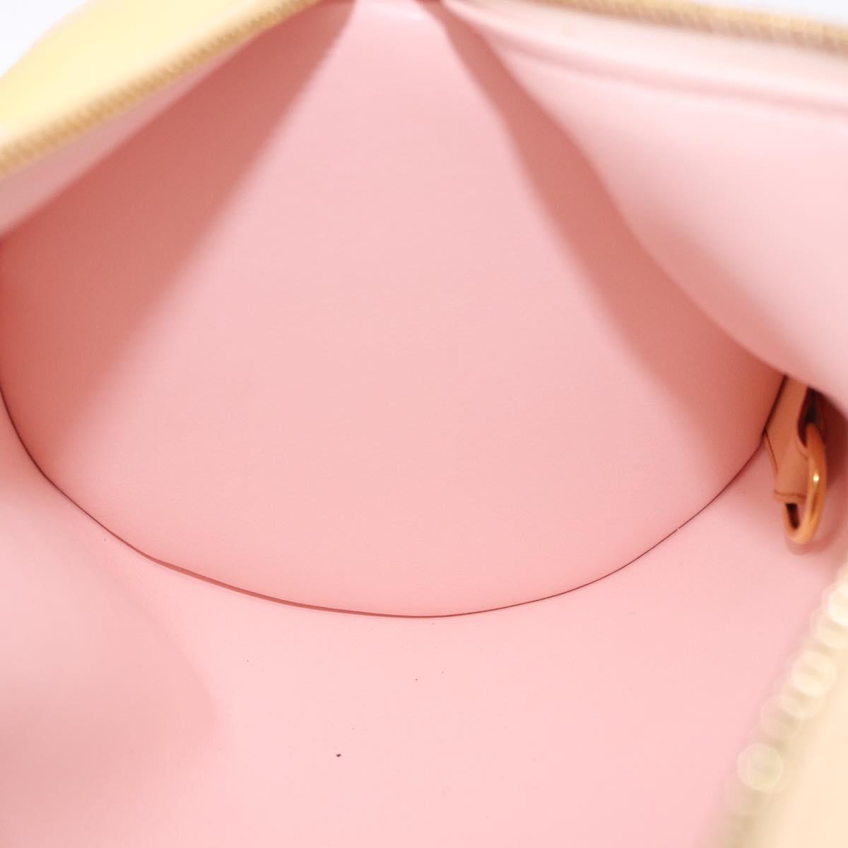 LOUIS VUITTON Monogram Vernis Bedford Hand Bag Beige M91006 LV Auth am12403V