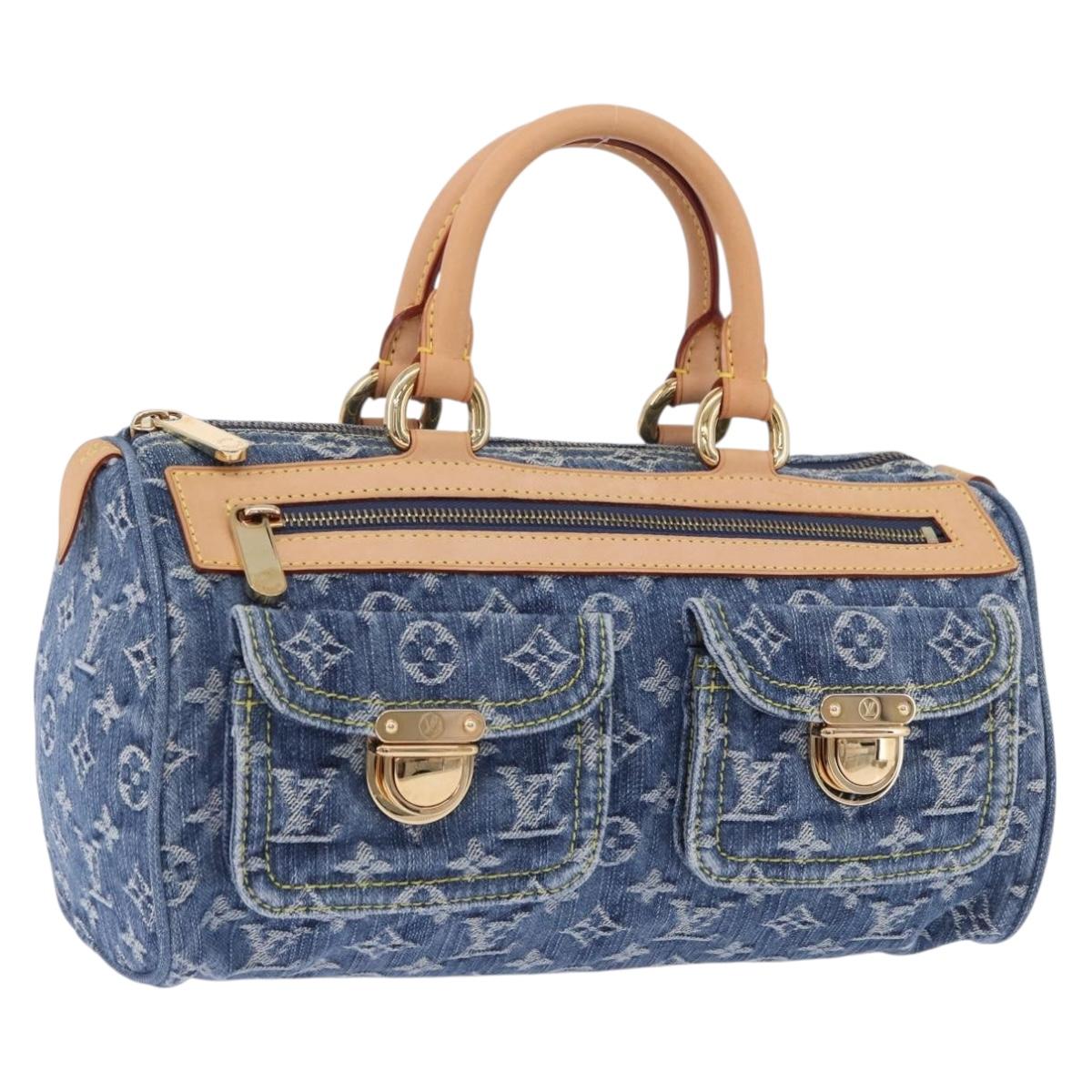 LOUIS VUITTON Monogram Denim Neo Speedy Hand Bag Blue M95019 LV Auth am12404SM