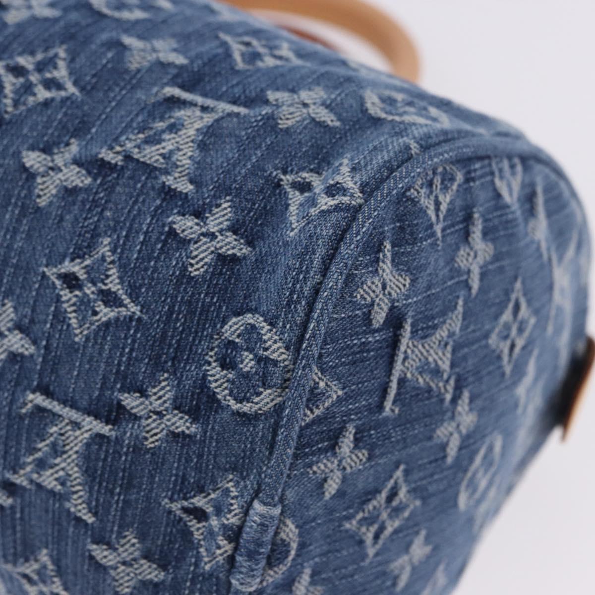 LOUIS VUITTON Monogram Denim Neo Speedy Hand Bag Blue M95019 LV Auth am12404SM