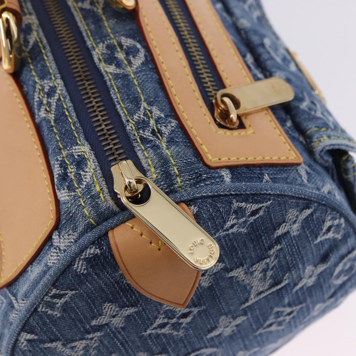 LOUIS VUITTON Monogram Denim Neo Speedy Hand Bag Blue M95019 LV Auth am12404SM