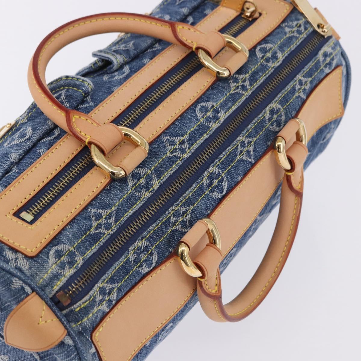 LOUIS VUITTON Monogram Denim Neo Speedy Hand Bag Blue M95019 LV Auth am12404SM