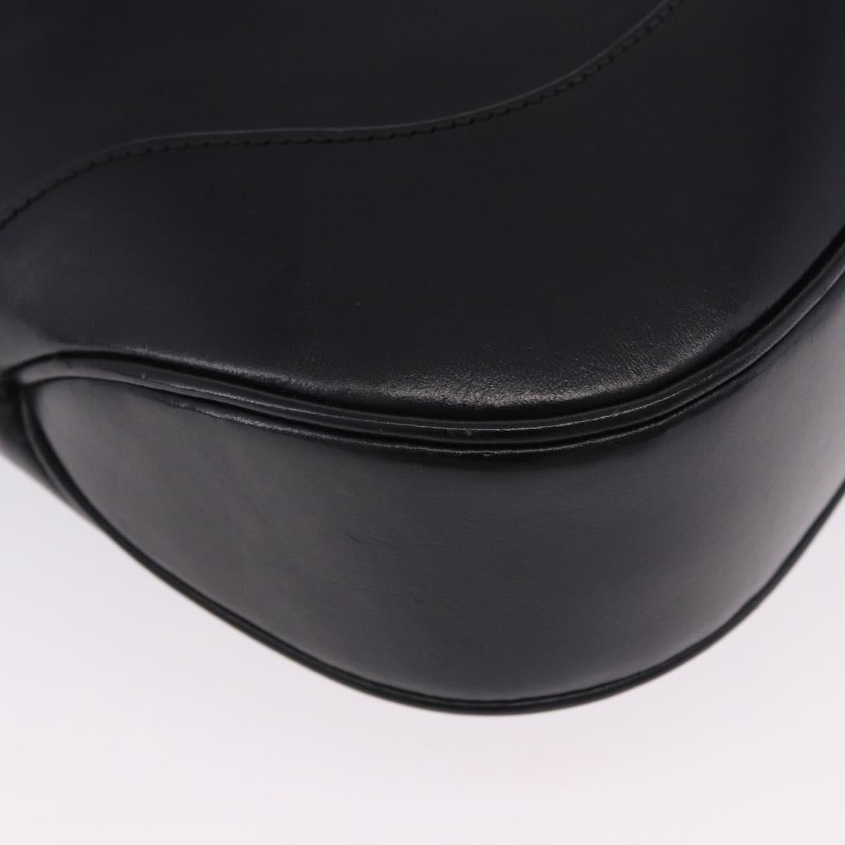 GUCCI Jackie Shoulder Bag Leather Black Silver 001 3346 Auth am12416V