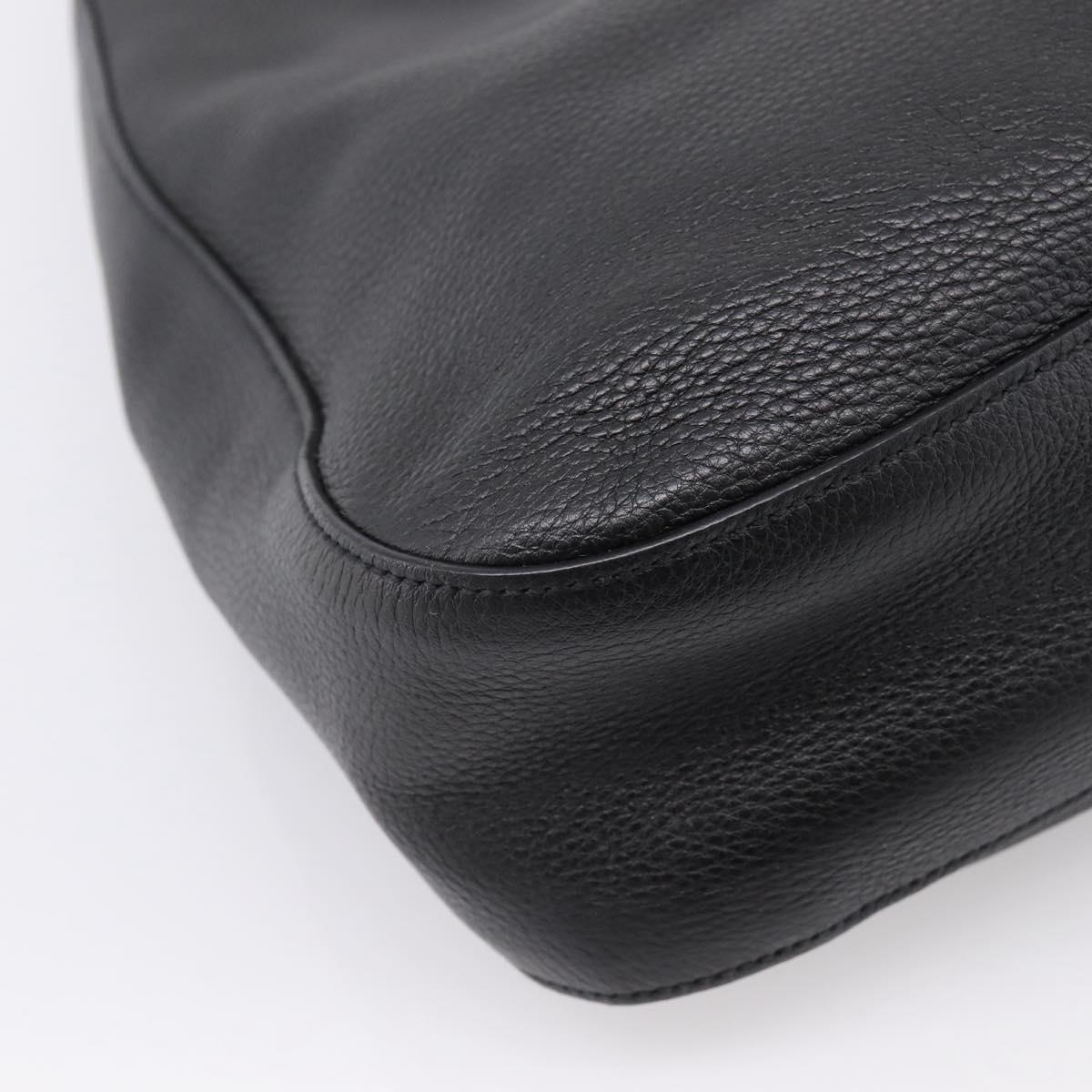 PRADA Shoulder Bag Taurillon Leather Black Auth am12420SAM