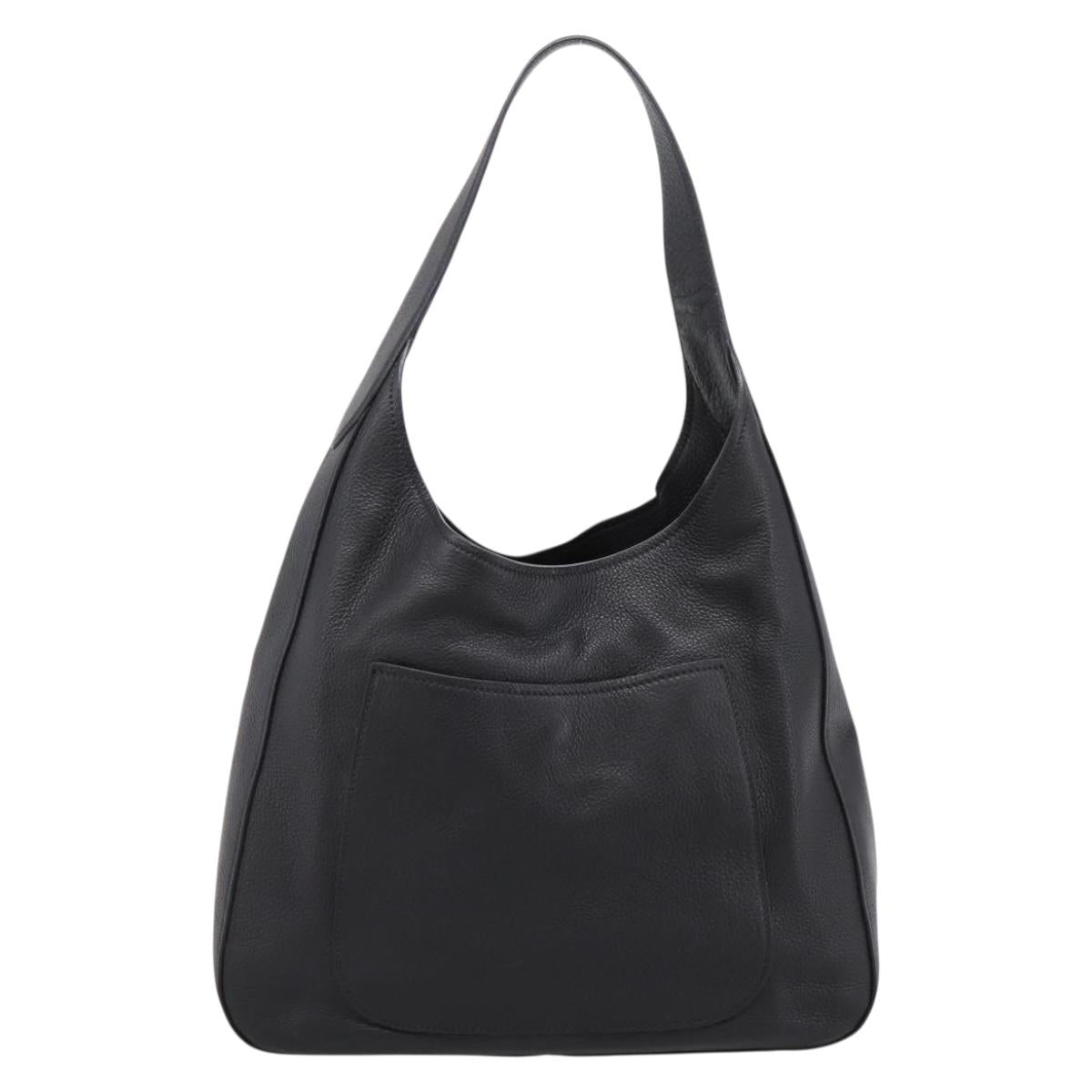 PRADA Shoulder Bag Taurillon Leather Black Auth am12420SAM