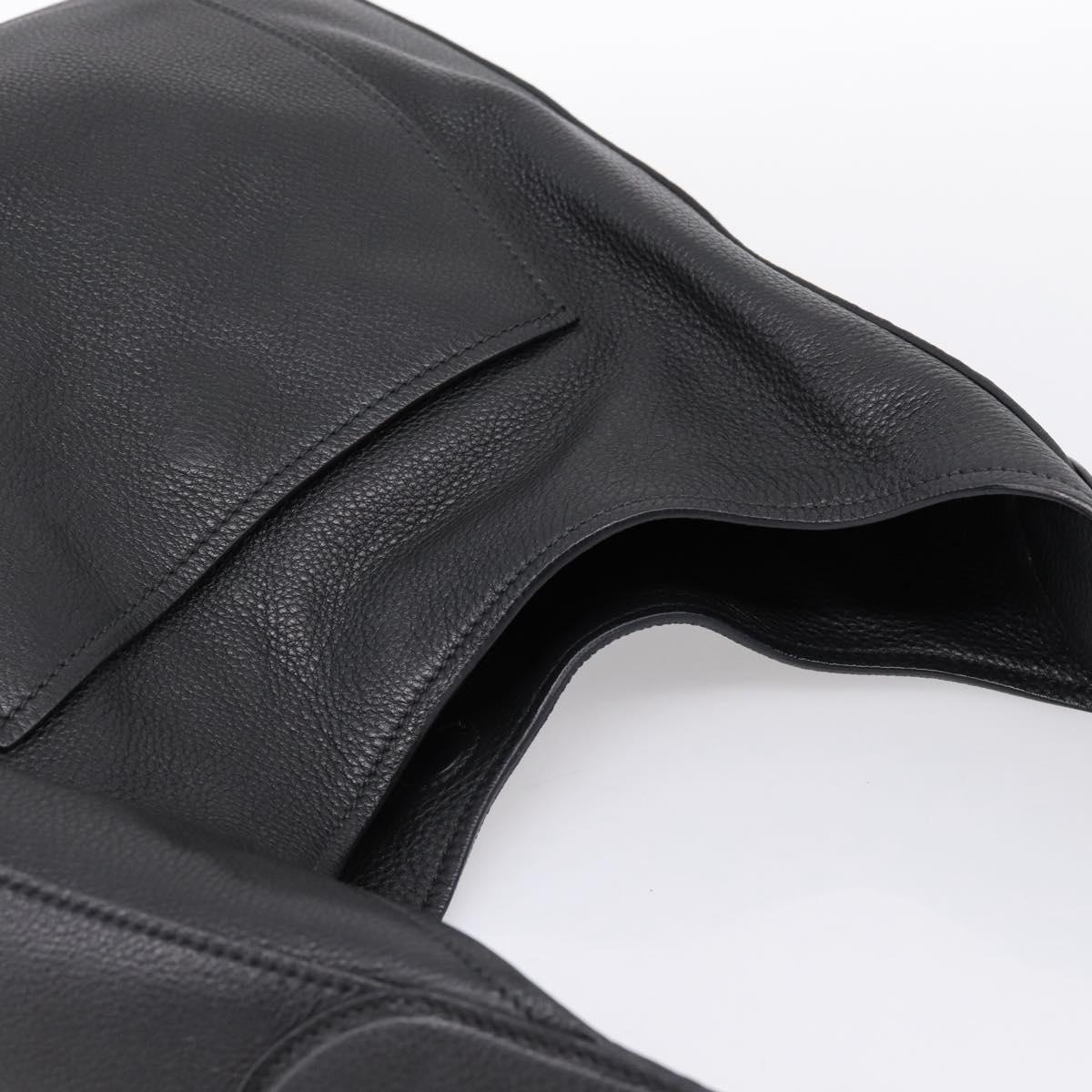 PRADA Shoulder Bag Taurillon Leather Black Auth am12420SAM