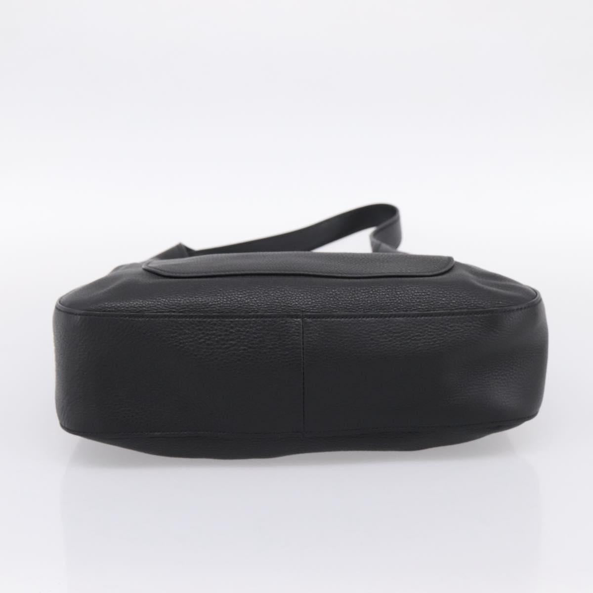 PRADA Shoulder Bag Taurillon Leather Black Auth am12420SAM