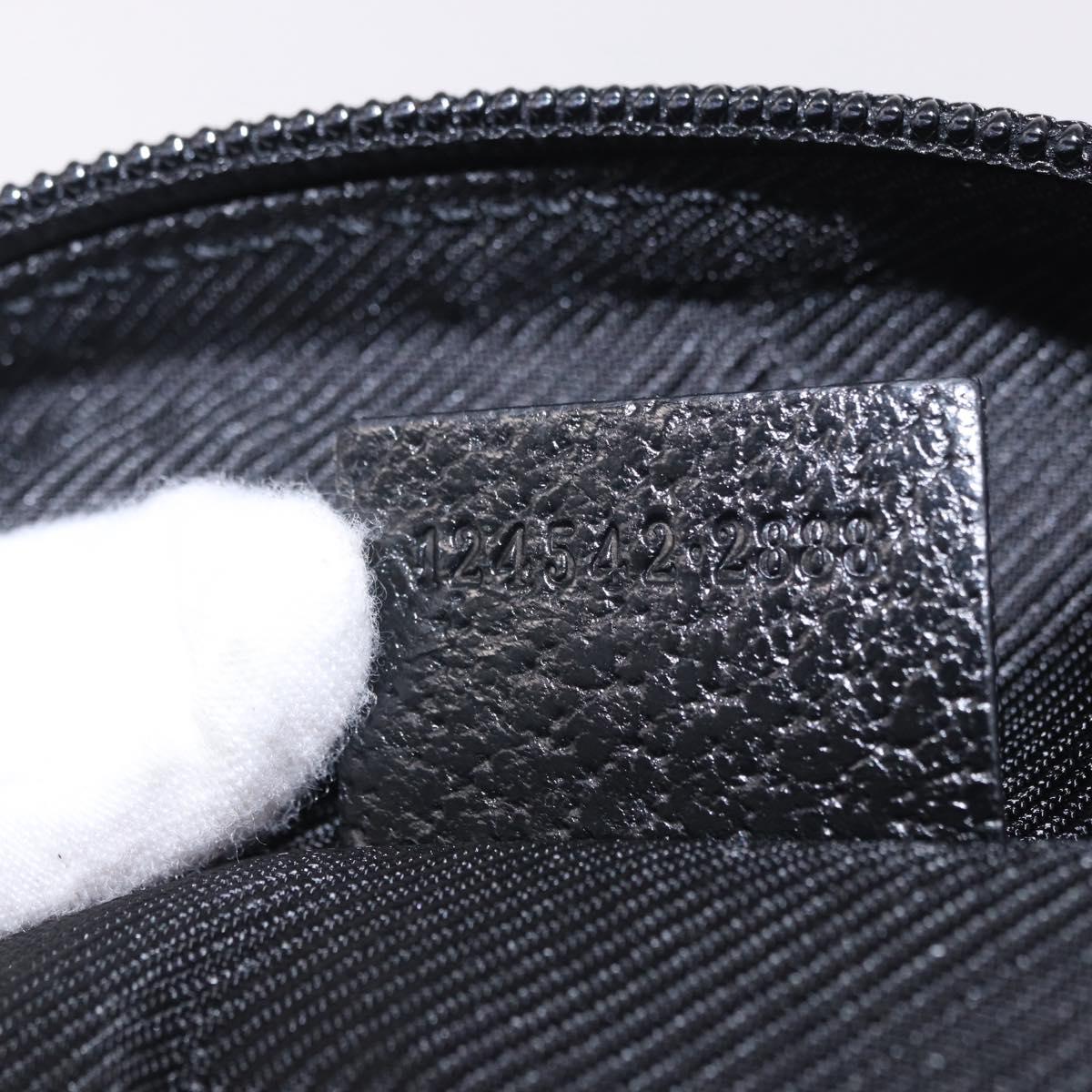 GUCCI GG Canvas Hand Bag Black 124542 Auth am12422V