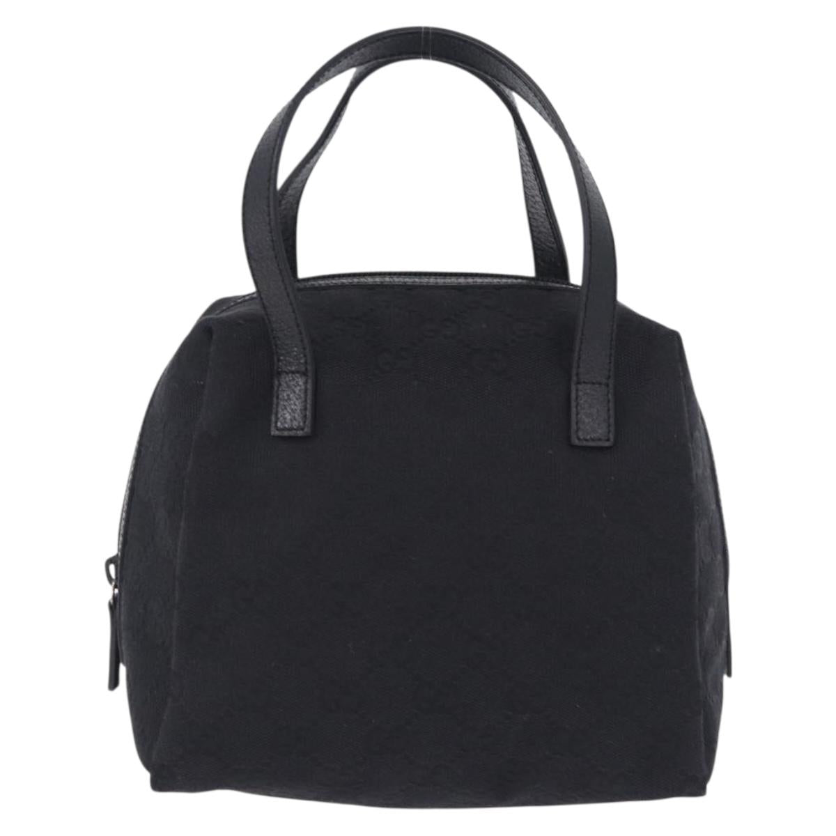 GUCCI GG Canvas Hand Bag Black 124542 Auth am12422V
