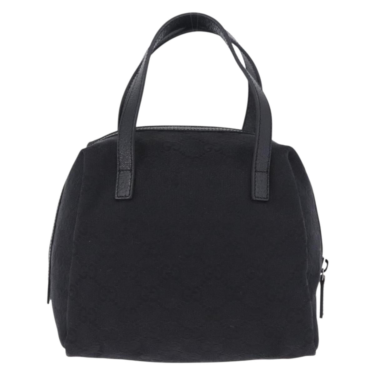 GUCCI GG Canvas Hand Bag Black 124542 Auth am12422V