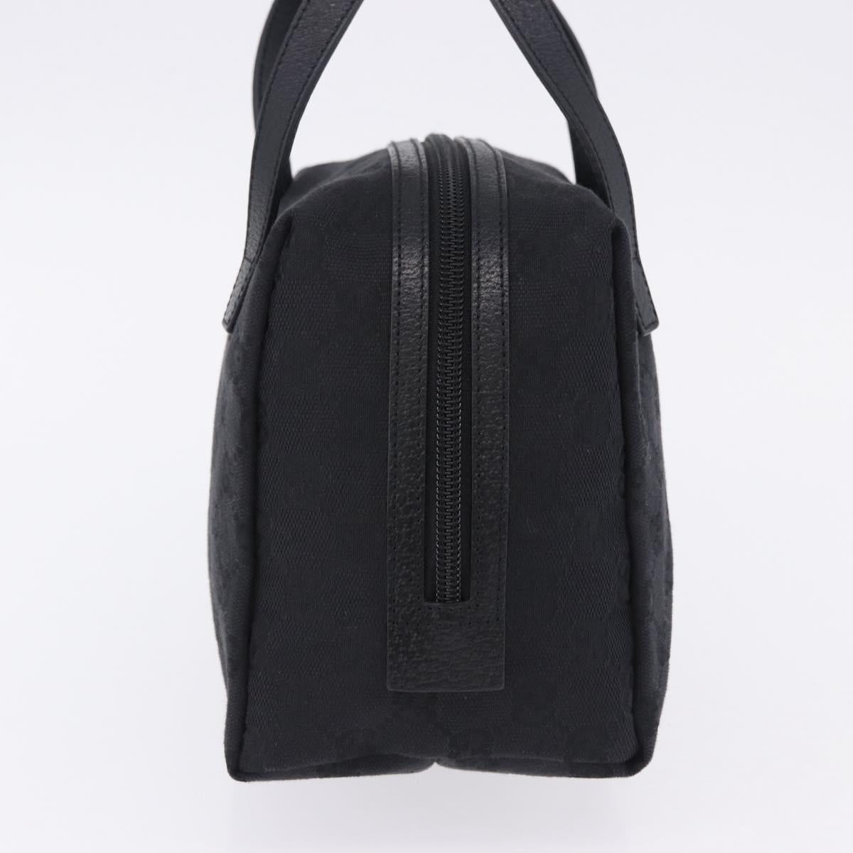 GUCCI GG Canvas Hand Bag Black 124542 Auth am12422V