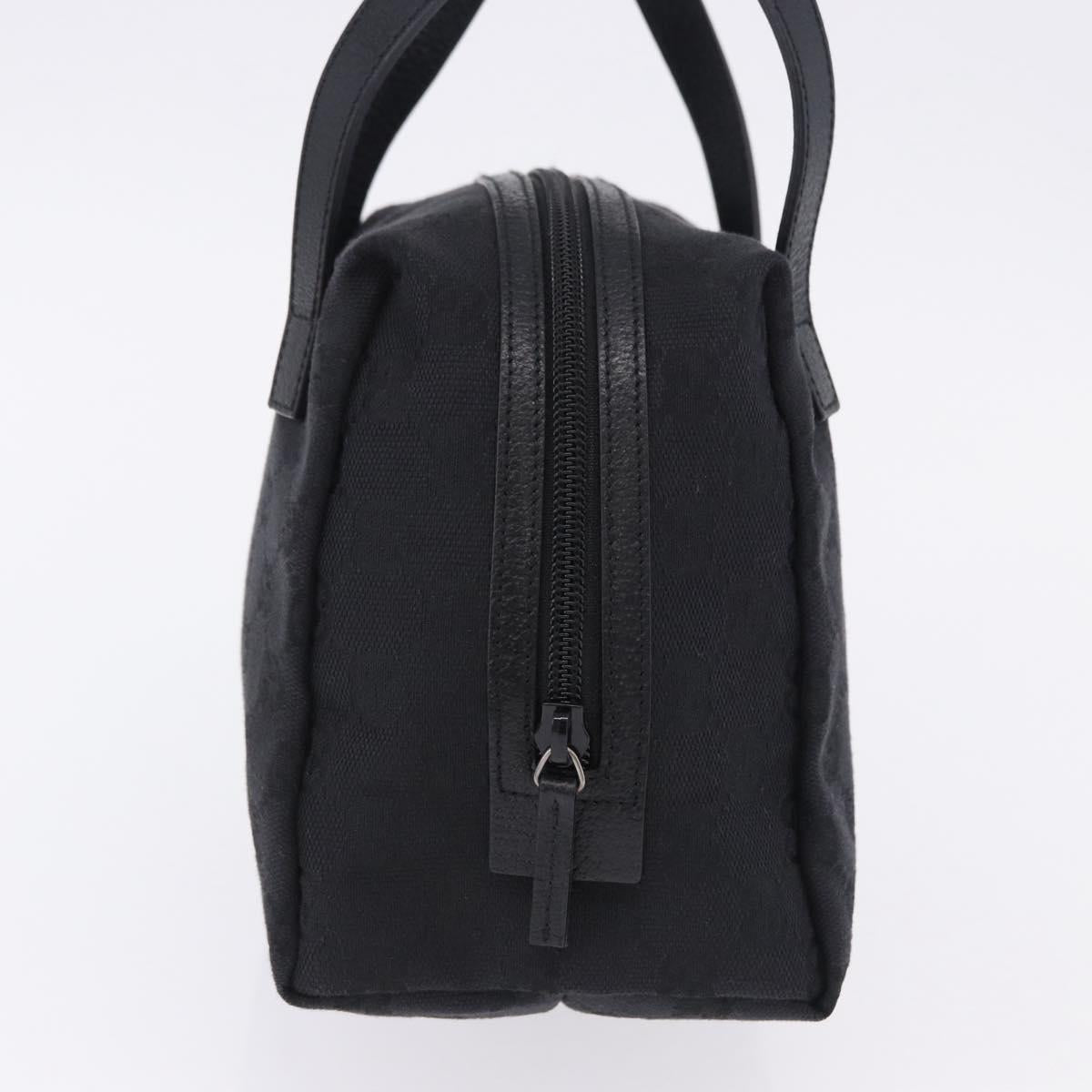 GUCCI GG Canvas Hand Bag Black 124542 Auth am12422V