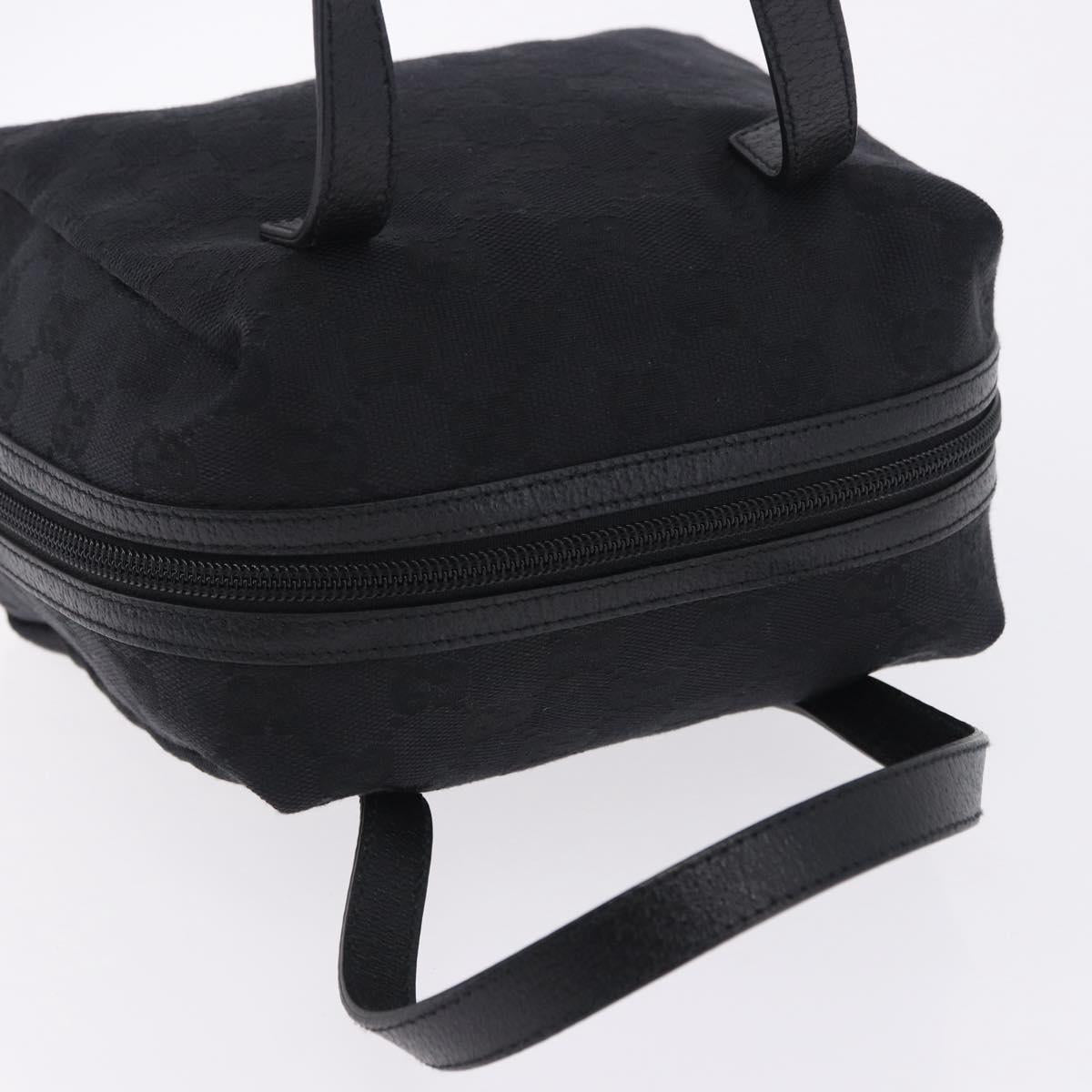 GUCCI GG Canvas Hand Bag Black 124542 Auth am12422V