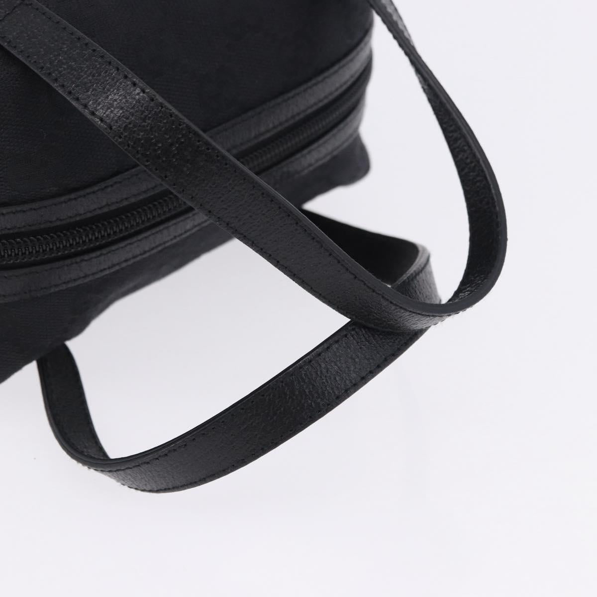 GUCCI GG Canvas Hand Bag Black 124542 Auth am12422V