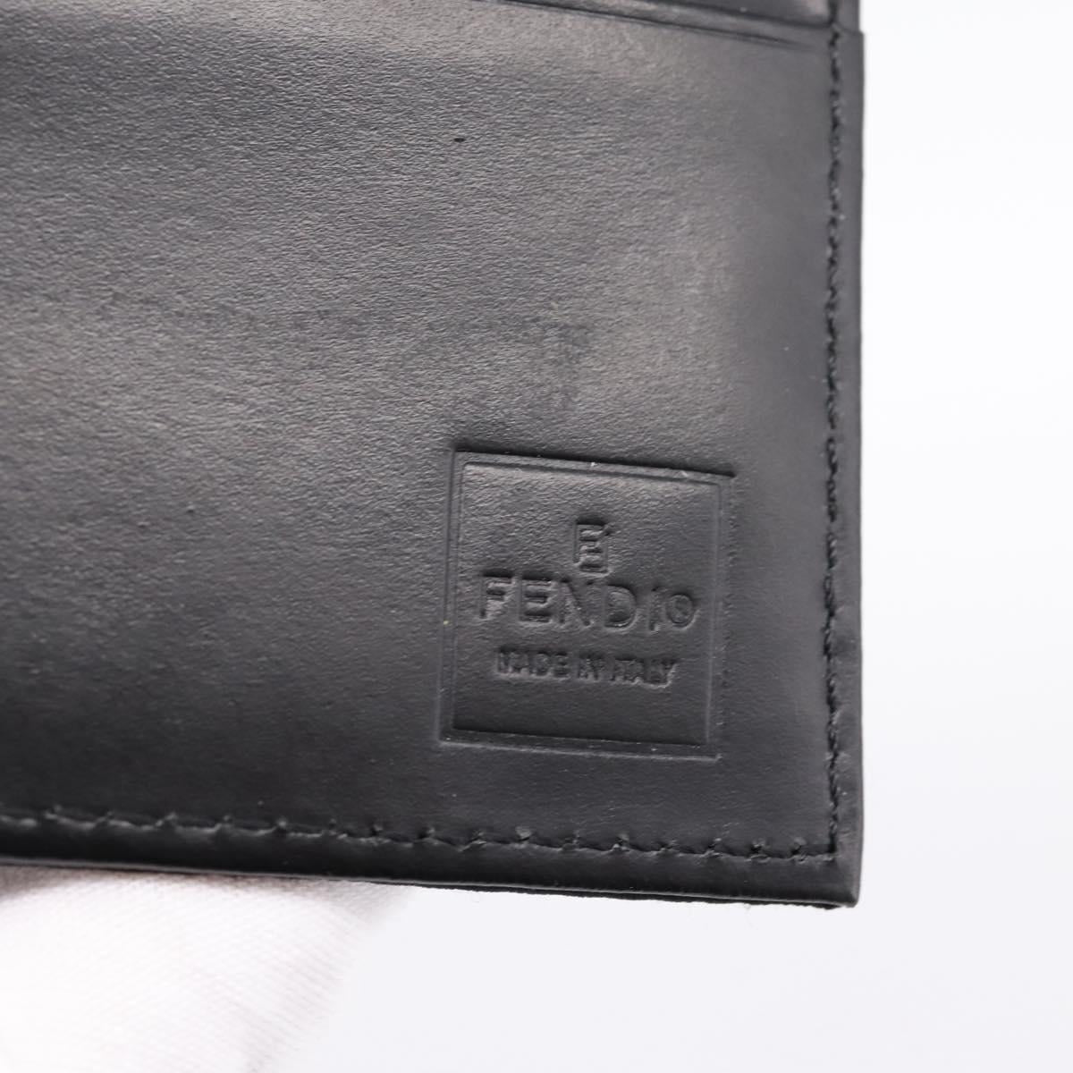 FENDI Zucca Canvas Compact Trifold Wallet Black Auth am12424V