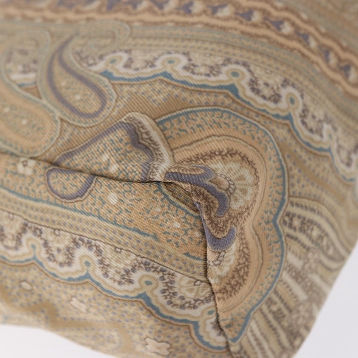 ETRO Paisley Hand Bag Canvas Beige Auth am12428A