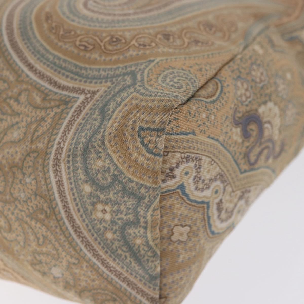 ETRO Paisley Hand Bag Canvas Beige Auth am12428A