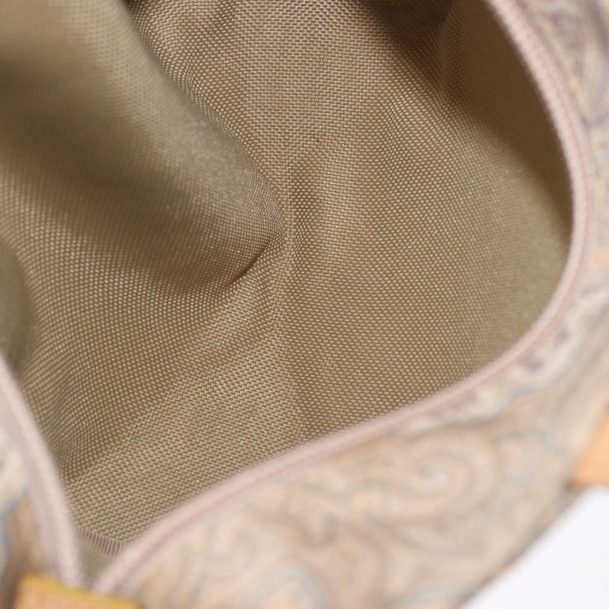 ETRO Paisley Hand Bag Canvas Beige Auth am12428A