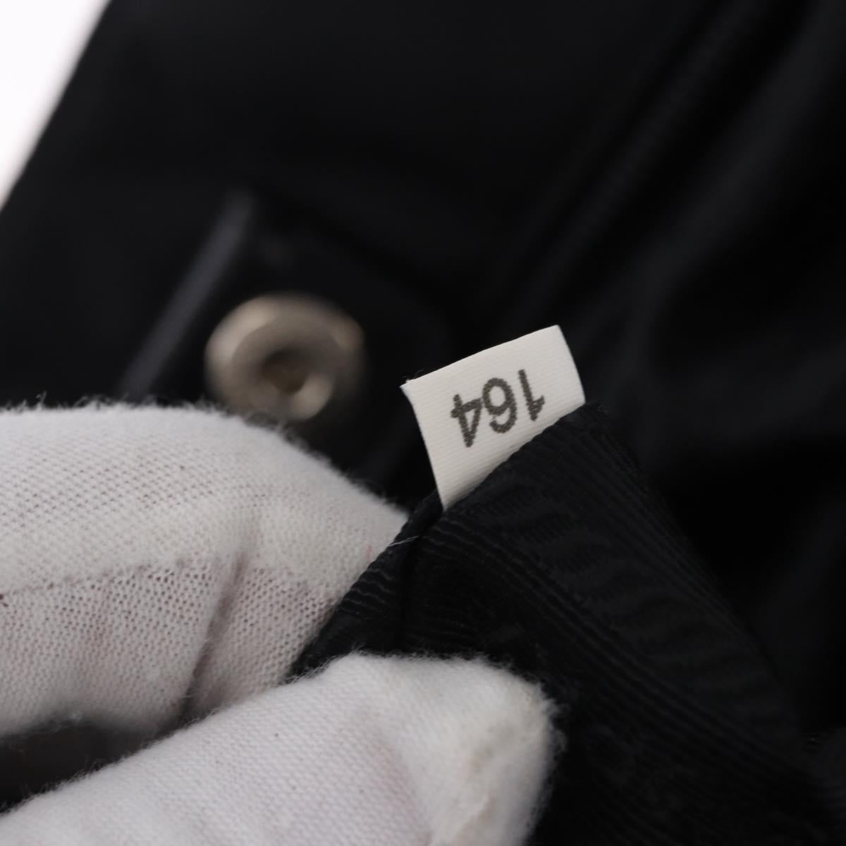 PRADA Tote Bag Nylon Black Silver Auth am12430V