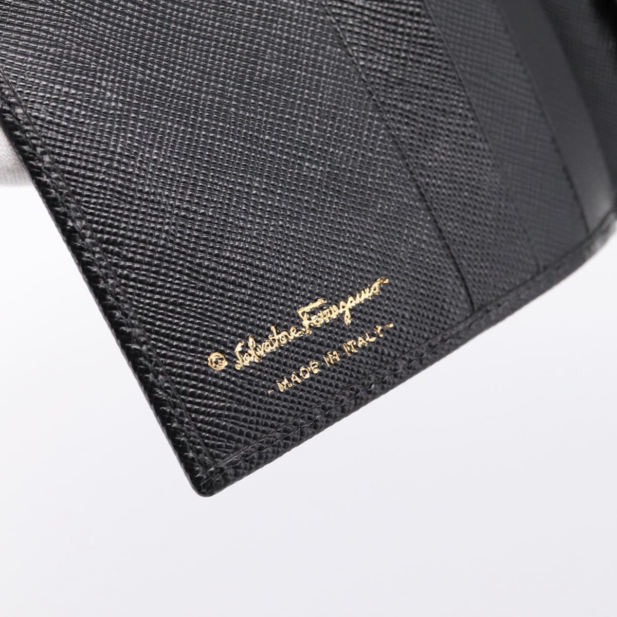 Salvatore Ferragamo Gancini Compact Trifold Wallet Leather Auth am12438V