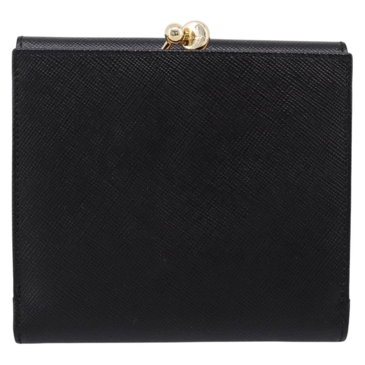 Salvatore Ferragamo Gancini Compact Trifold Wallet Leather Auth am12438V