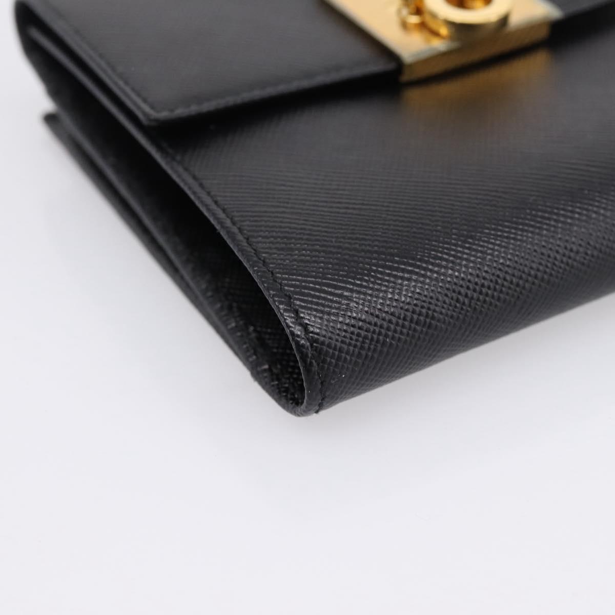 Salvatore Ferragamo Gancini Compact Trifold Wallet Leather Auth am12438V