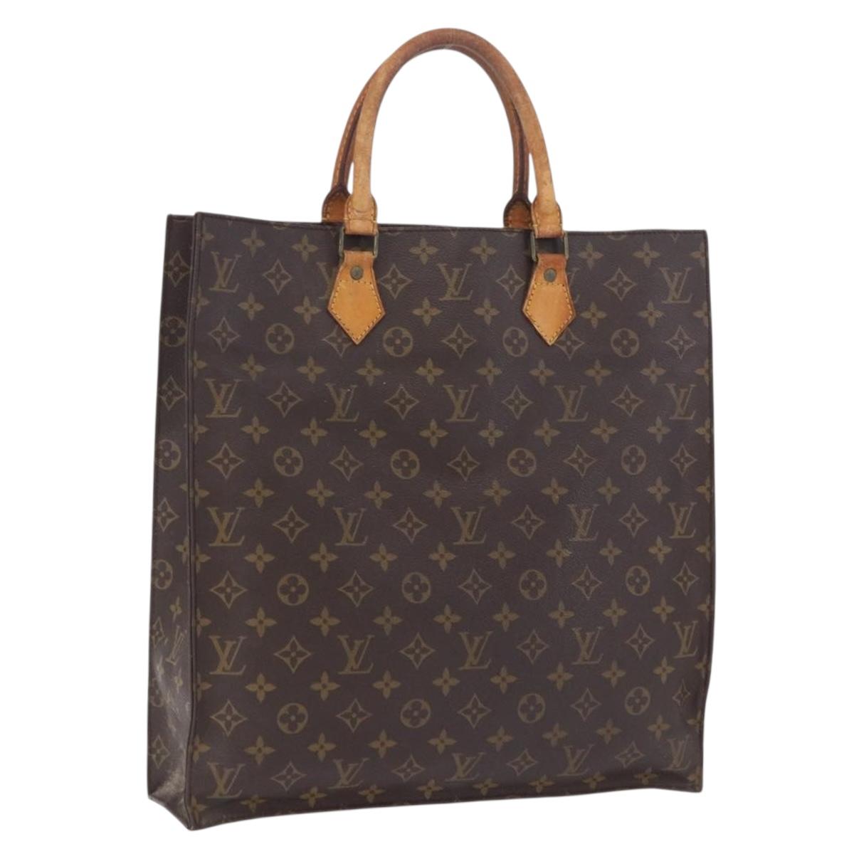 LOUIS VUITTON Monogram Sac Plat Hand Bag M51140 LV Auth am12439