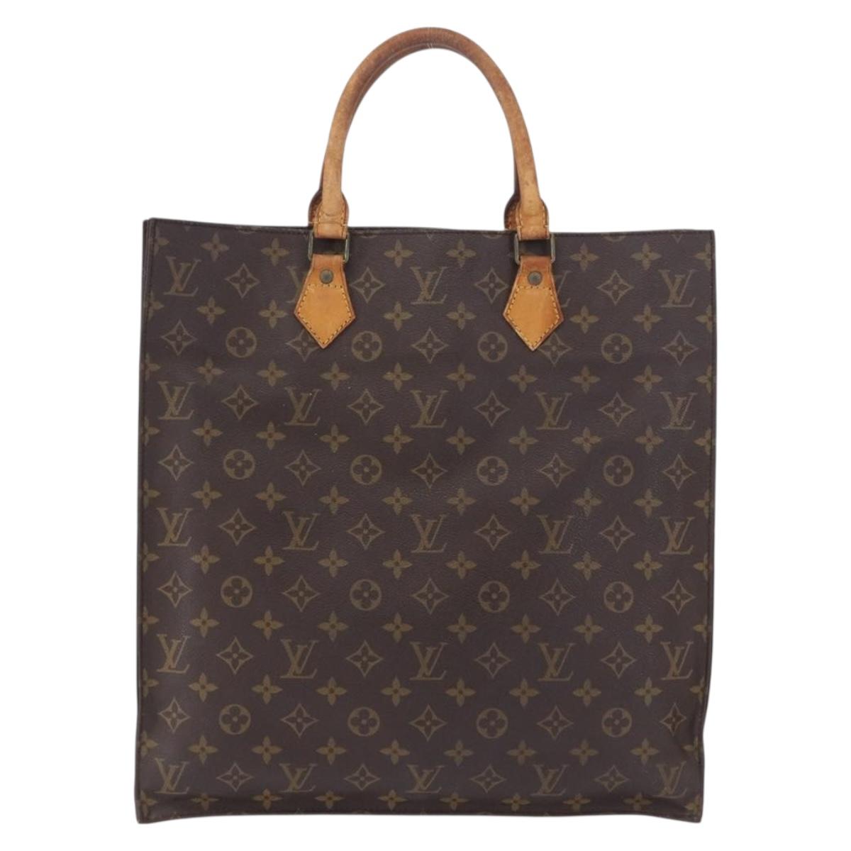 LOUIS VUITTON Monogram Sac Plat Hand Bag M51140 LV Auth am12439