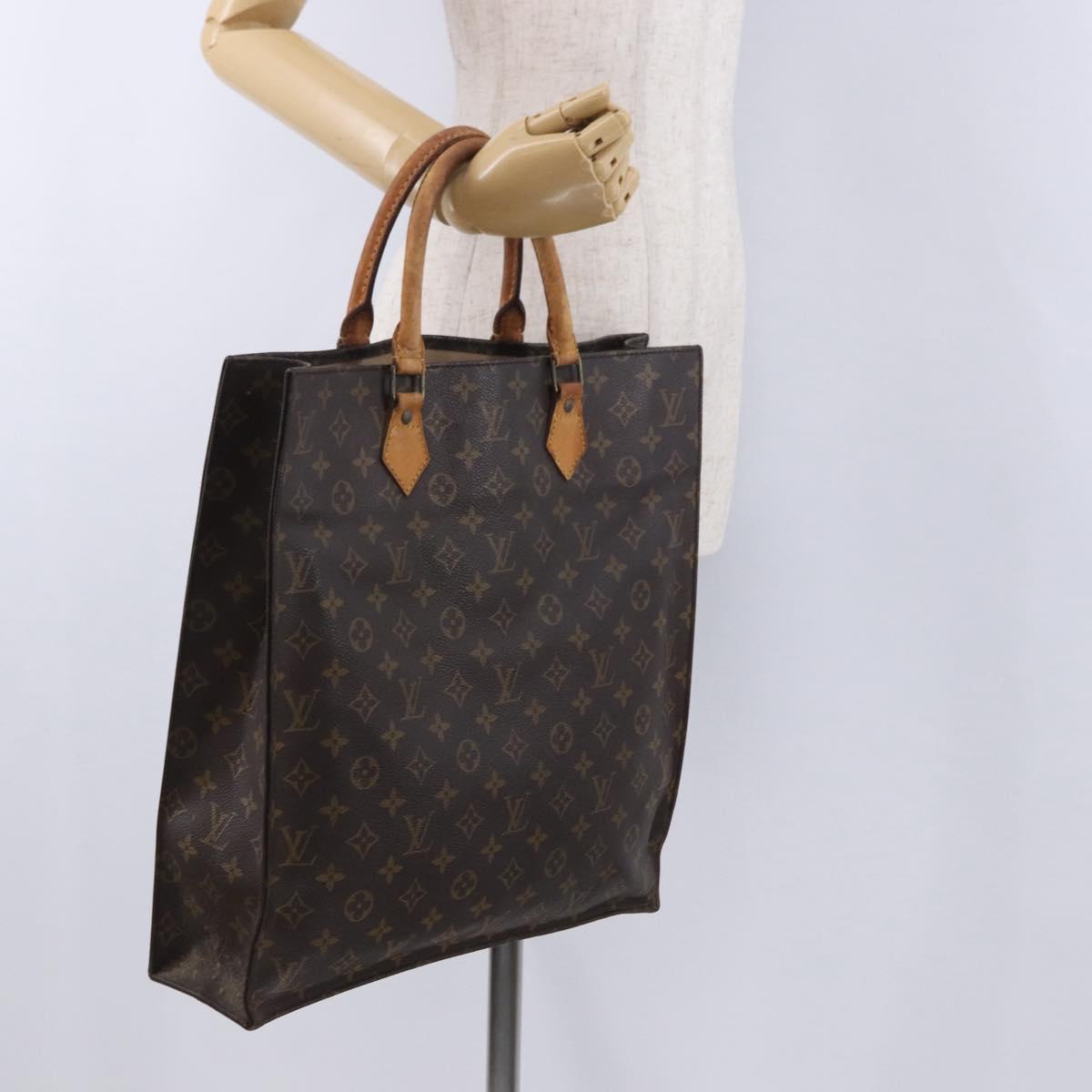 LOUIS VUITTON Monogram Sac Plat Hand Bag M51140 LV Auth am12439