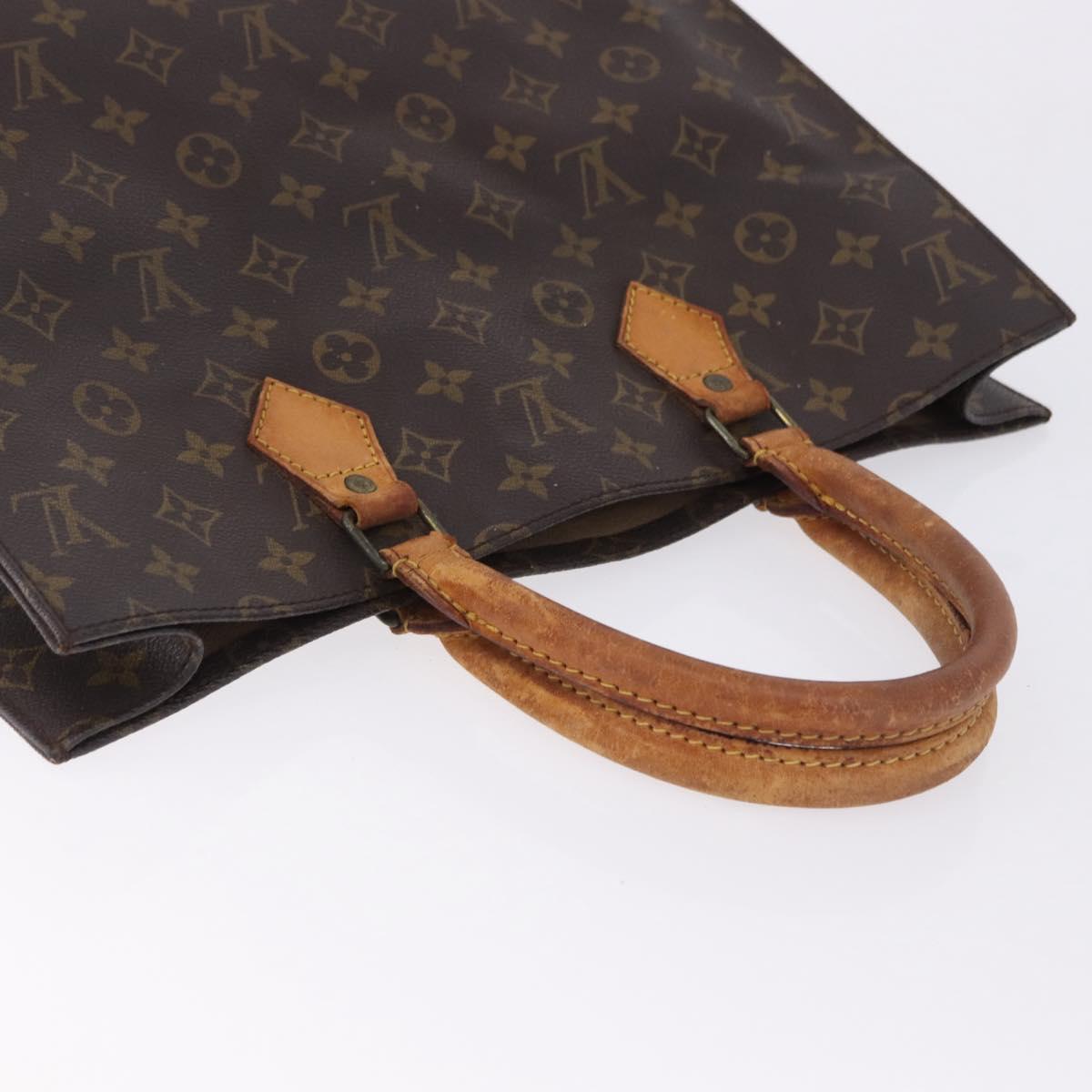 LOUIS VUITTON Monogram Sac Plat Hand Bag M51140 LV Auth am12439