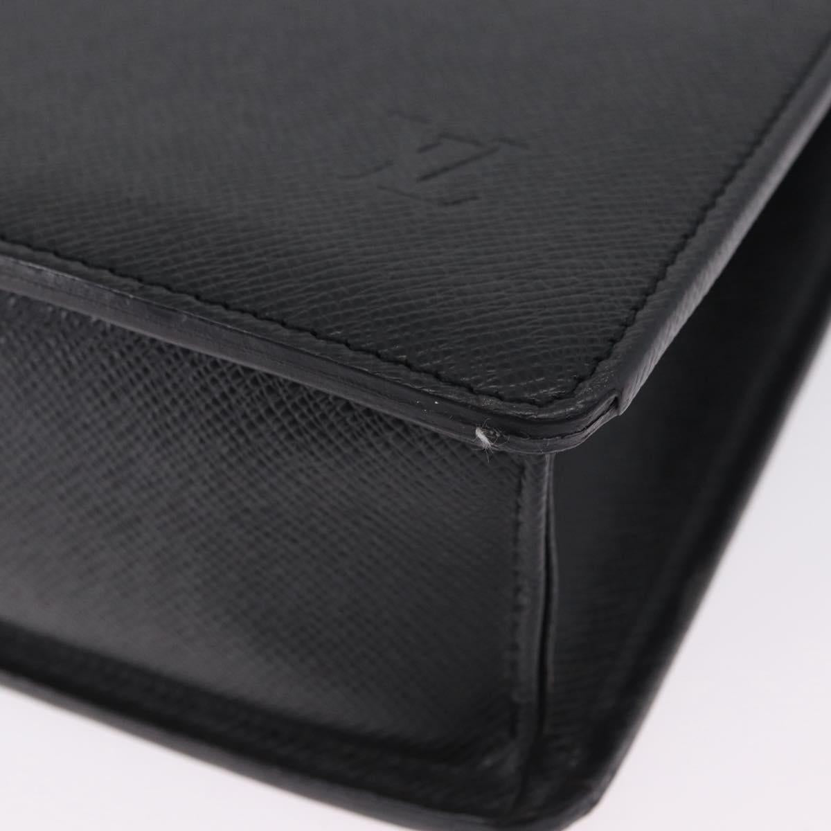 LOUIS VUITTON Taiga Porte Documents Rozan Bag Ardoise M30052 LV Auth am12442