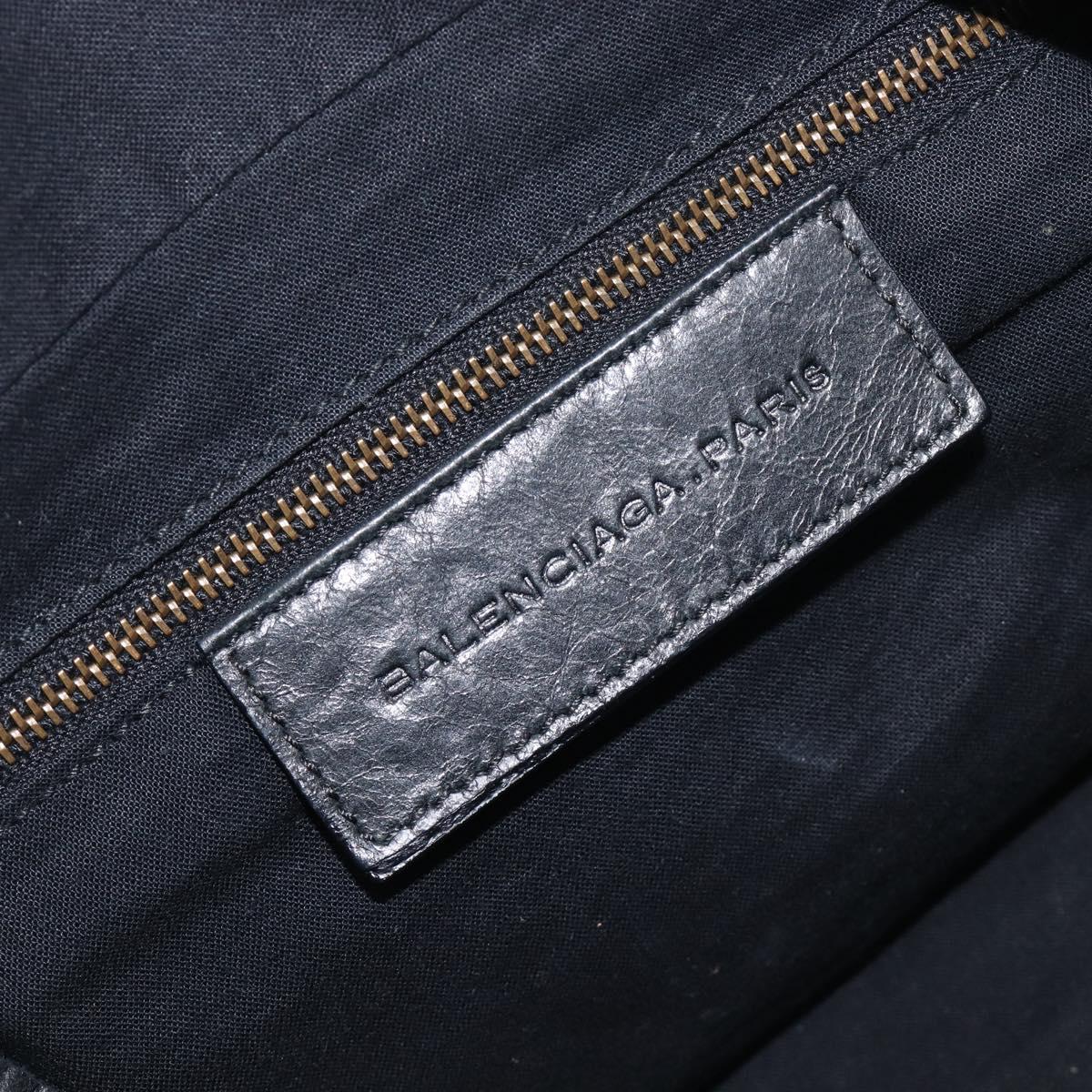 BALENCIAGA The Box Hand Bag Leather 2way Black 145694 Auth am12450V