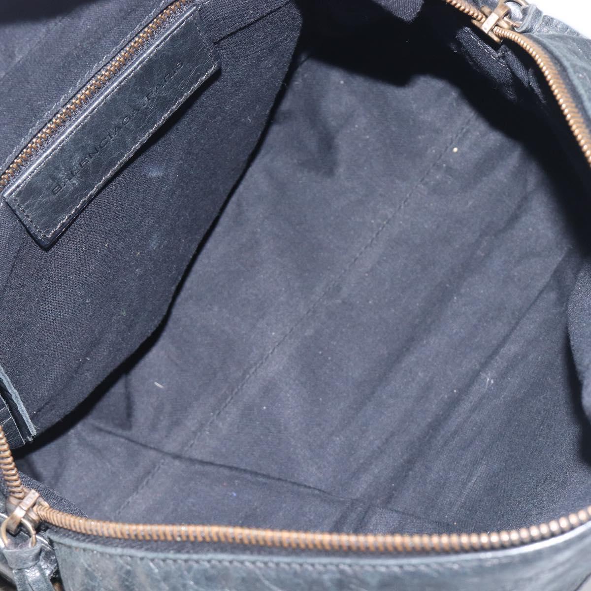 BALENCIAGA The Box Hand Bag Leather 2way Black 145694 Auth am12450V