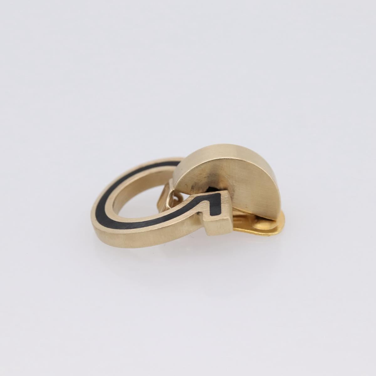 Salvatore Ferragamo Gancini Earring Metal Gold Tone Auth am12454V