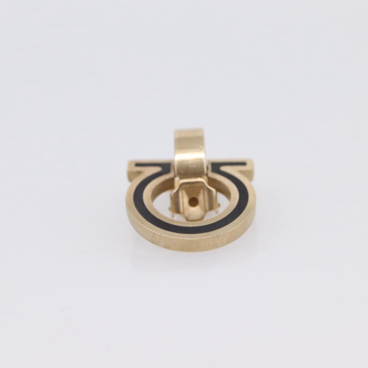 Salvatore Ferragamo Gancini Earring Metal Gold Tone Auth am12454V