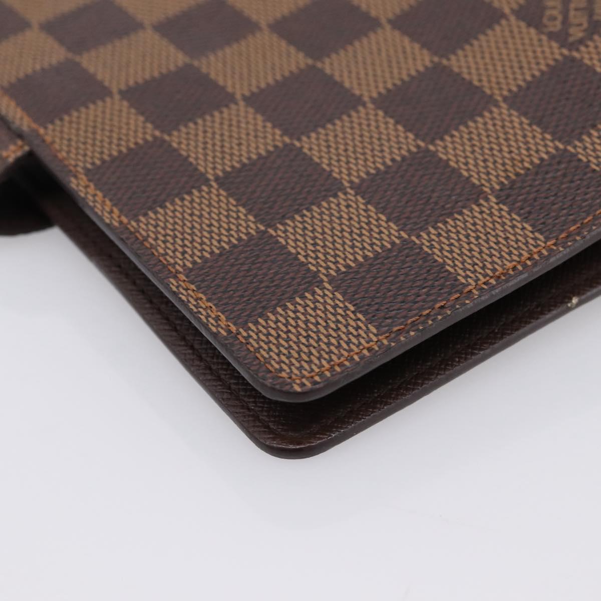 LOUIS VUITTON Damier Ebene Agenda MM Day Planner Cover R20240 LV Auth am12467V