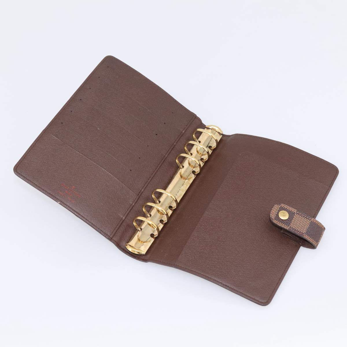 LOUIS VUITTON Damier Ebene Agenda MM Day Planner Cover R20240 LV Auth am12467V