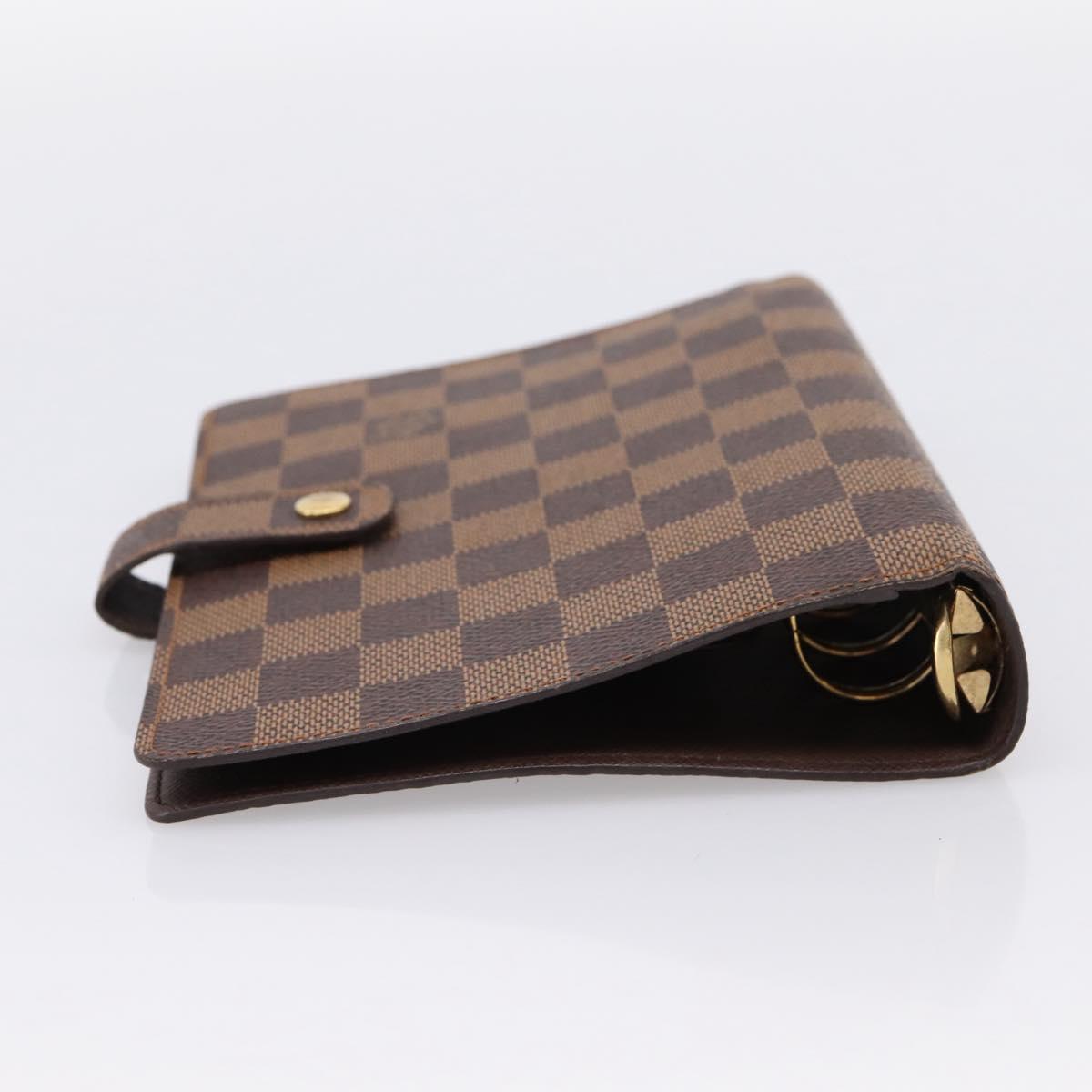 LOUIS VUITTON Damier Ebene Agenda MM Day Planner Cover R20240 LV Auth am12467V