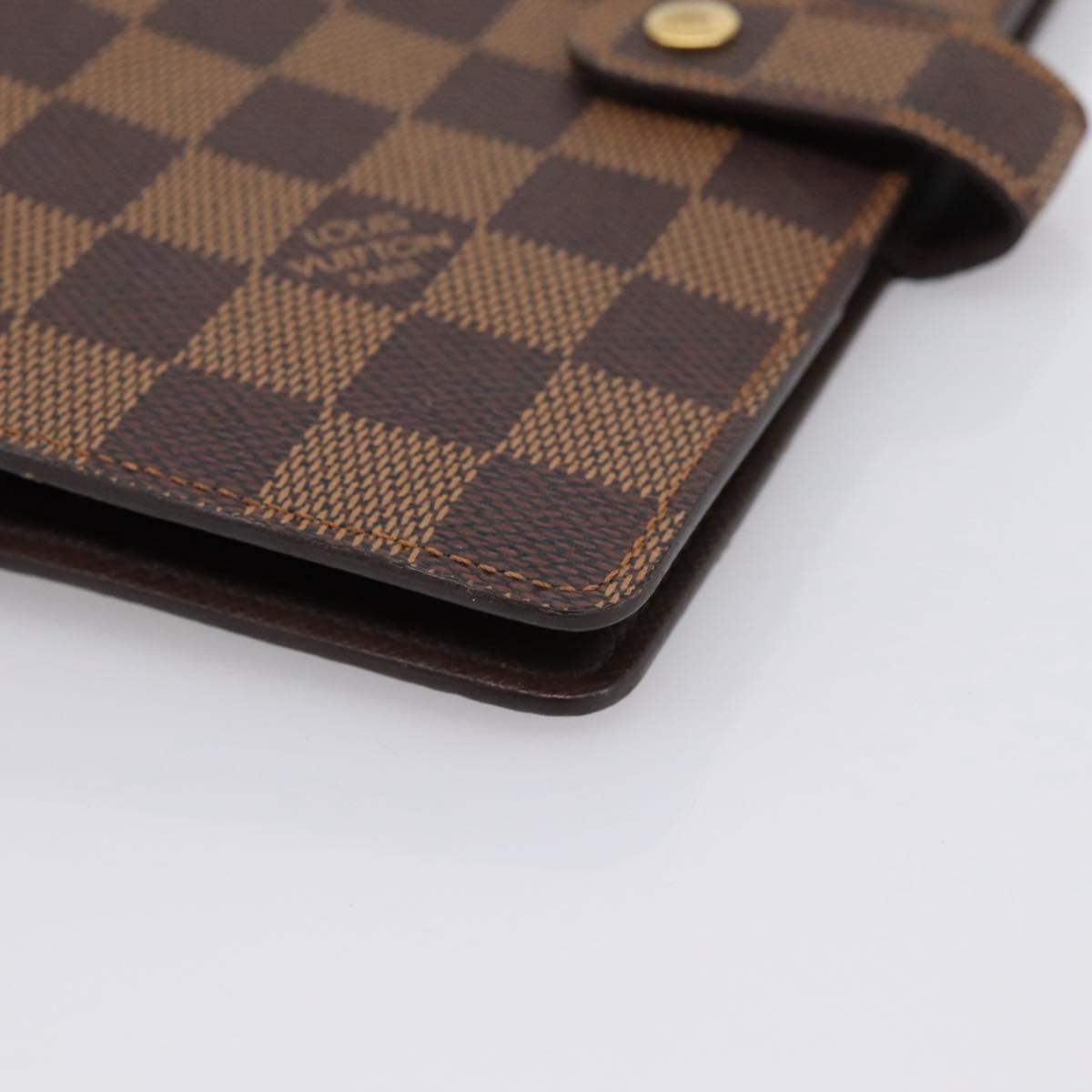 LOUIS VUITTON Damier Ebene Agenda MM Day Planner Cover R20240 LV Auth am12467V