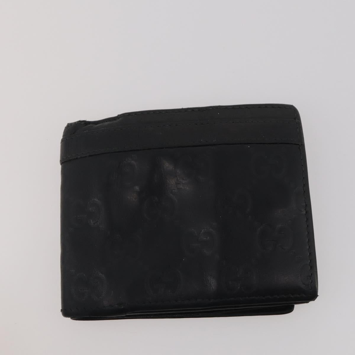 GUCCI Pouch Wallet GG Leather Canvas 6 Set Beige Black Auth am12473