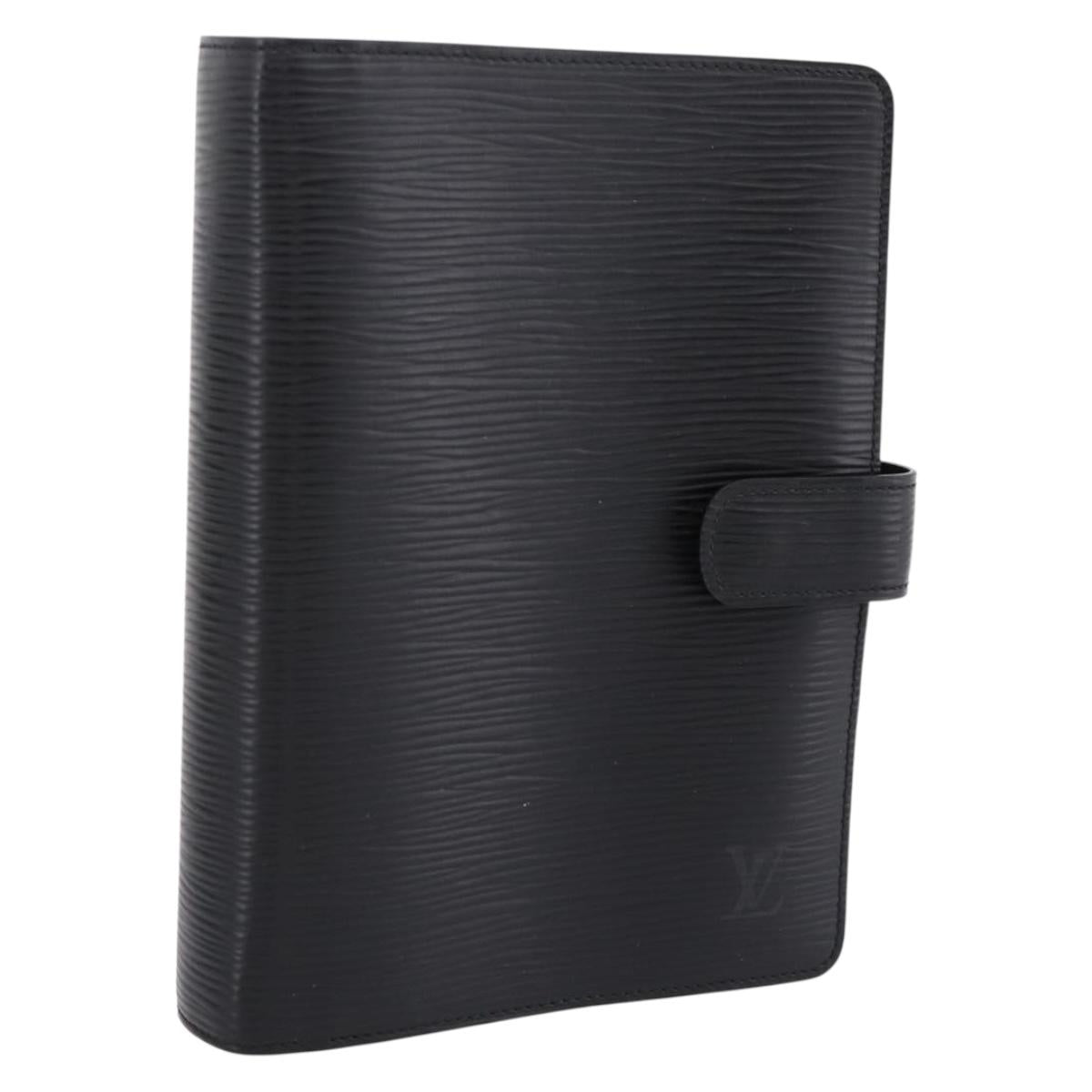 LOUIS VUITTON Epi Agenda MM Day Planner Cover Black R20042 LV Auth am12474V