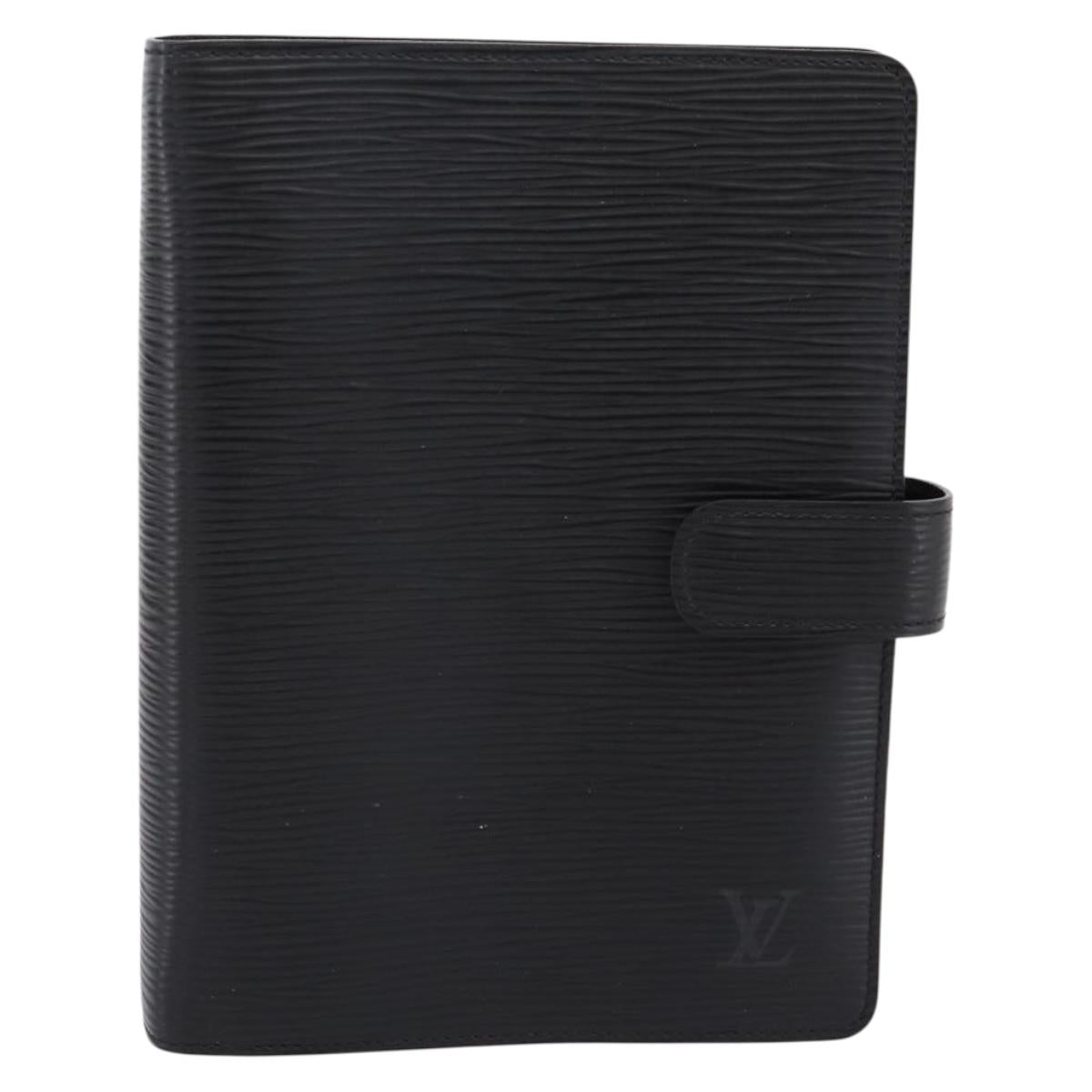 LOUIS VUITTON Epi Agenda MM Day Planner Cover Black R20042 LV Auth am12474V