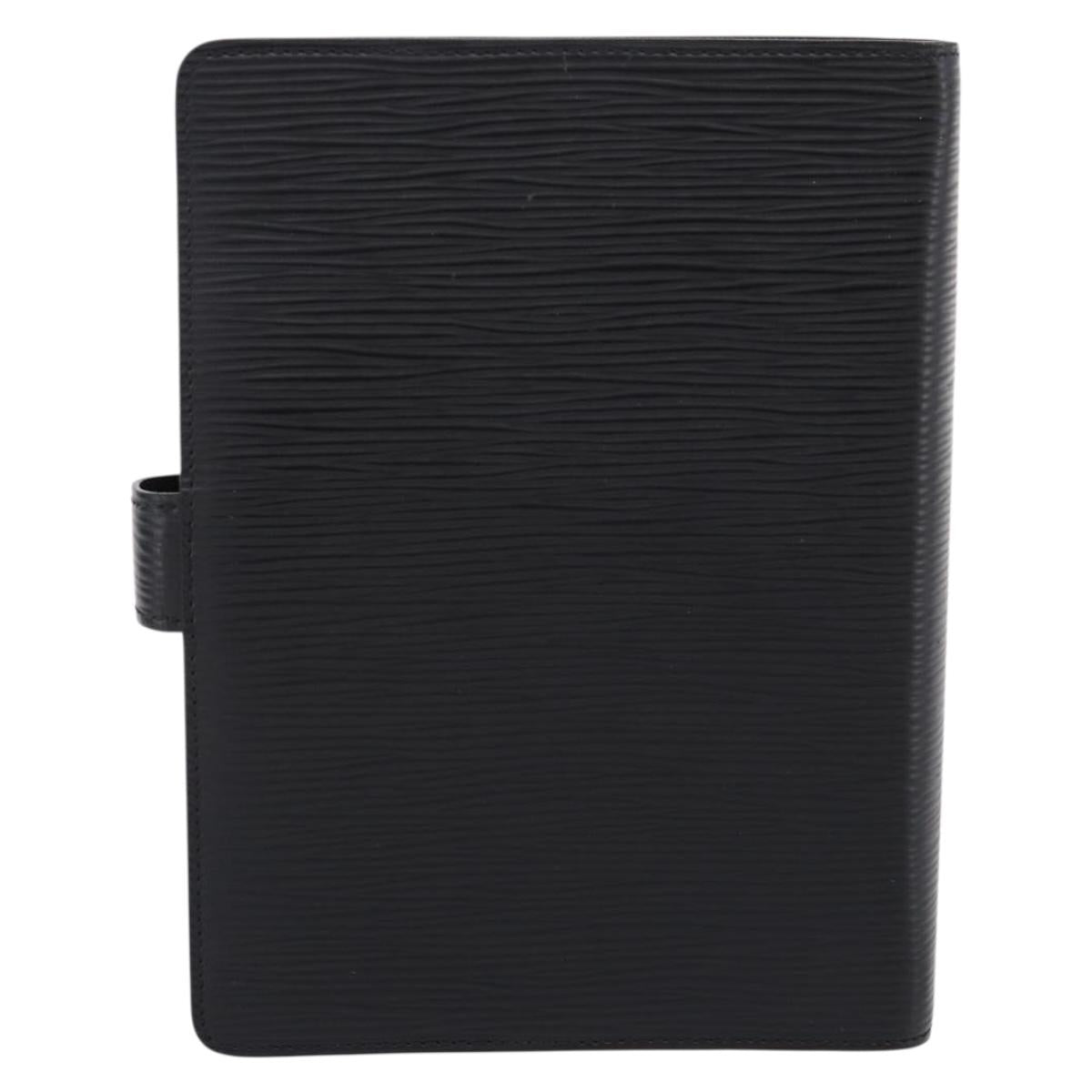 LOUIS VUITTON Epi Agenda MM Day Planner Cover Black R20042 LV Auth am12474V