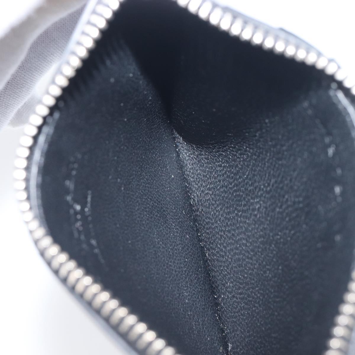 SAINT LAURENT Fragment Case Leather Black Silver 463778 Auth am12475V