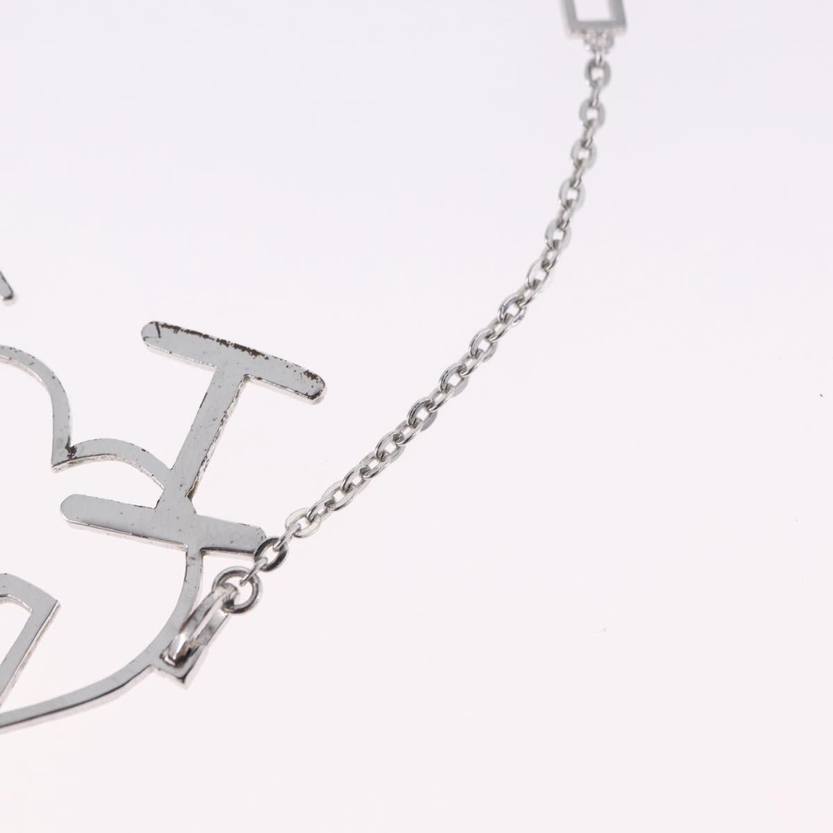 Christian Dior Heart Arrow Bracelet Metal Silver Auth am12479M