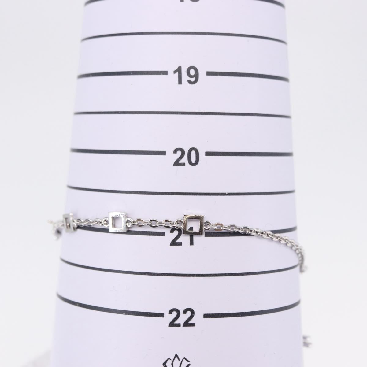 Christian Dior Heart Arrow Bracelet Metal Silver Auth am12479M