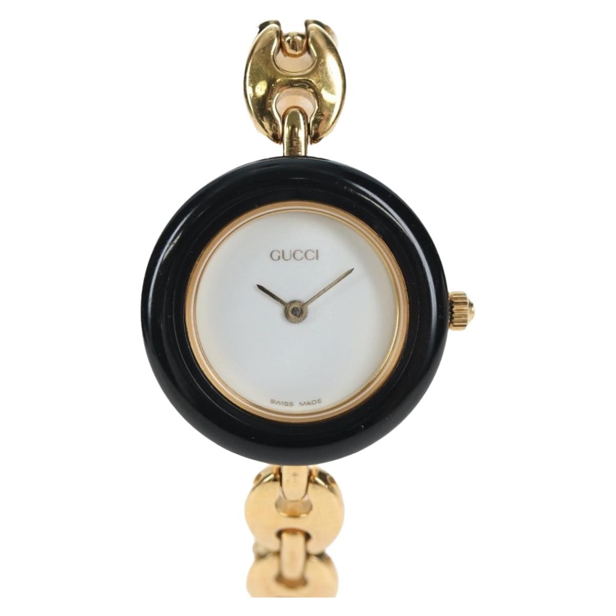 GUCCI Change Bezel Watches Metal Gold Multicolor Auth am12485M
