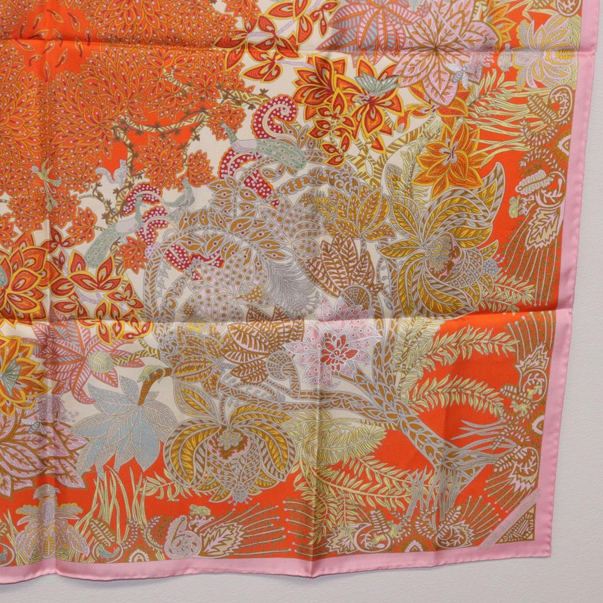 HERMES Carre 90 Scarf Silk ""Maitres de la Foret"" Multicolor Auth am12487M