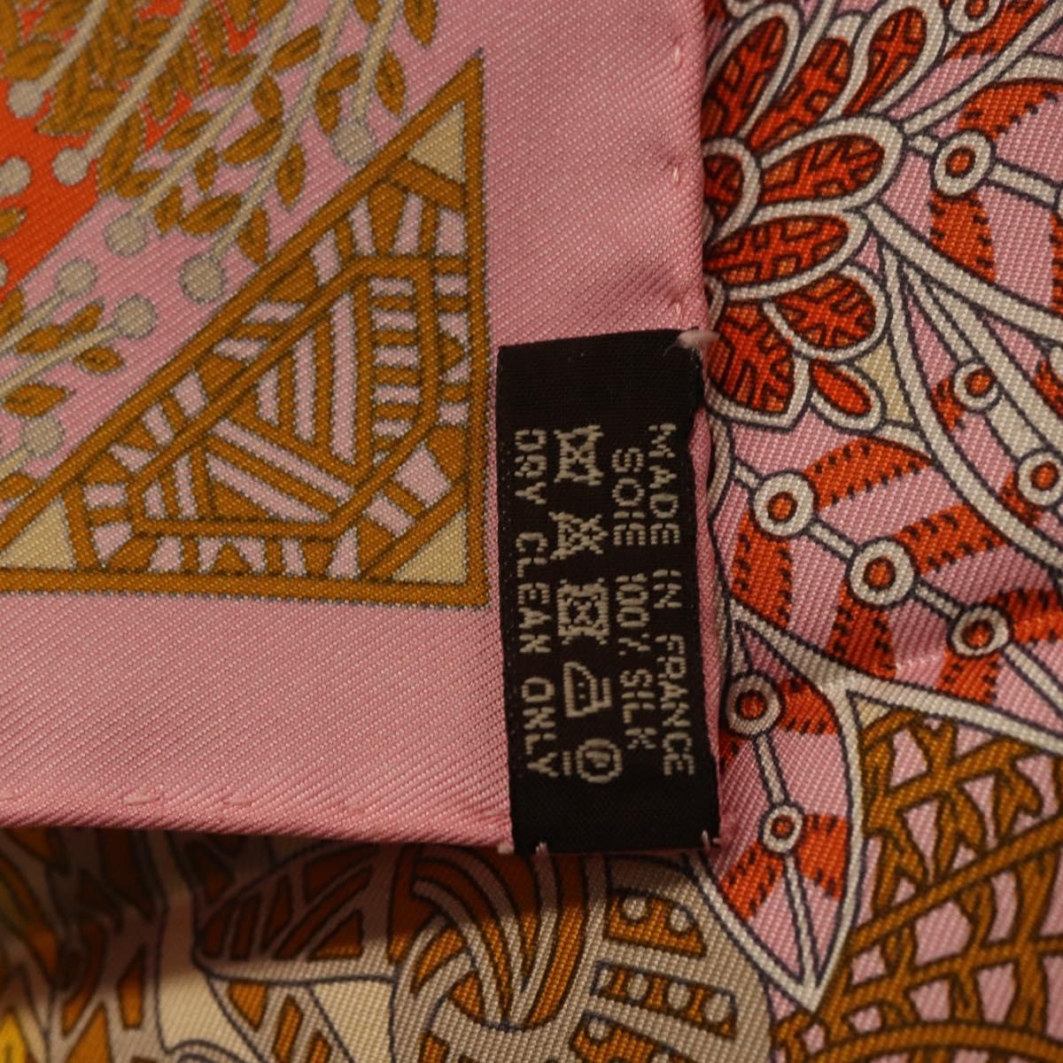 HERMES Carre 90 Scarf Silk ""Maitres de la Foret"" Multicolor Auth am12487M